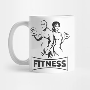 Training Bodybuilders Fitness Emblem Mug